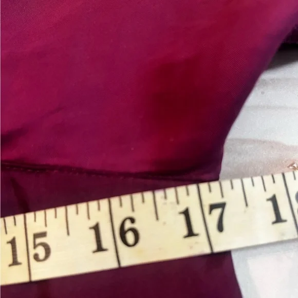 White House Black Market Sz 6 Ruffled One Shoulder Purple Blouson Cocktail Dress - Picture 8 of 11